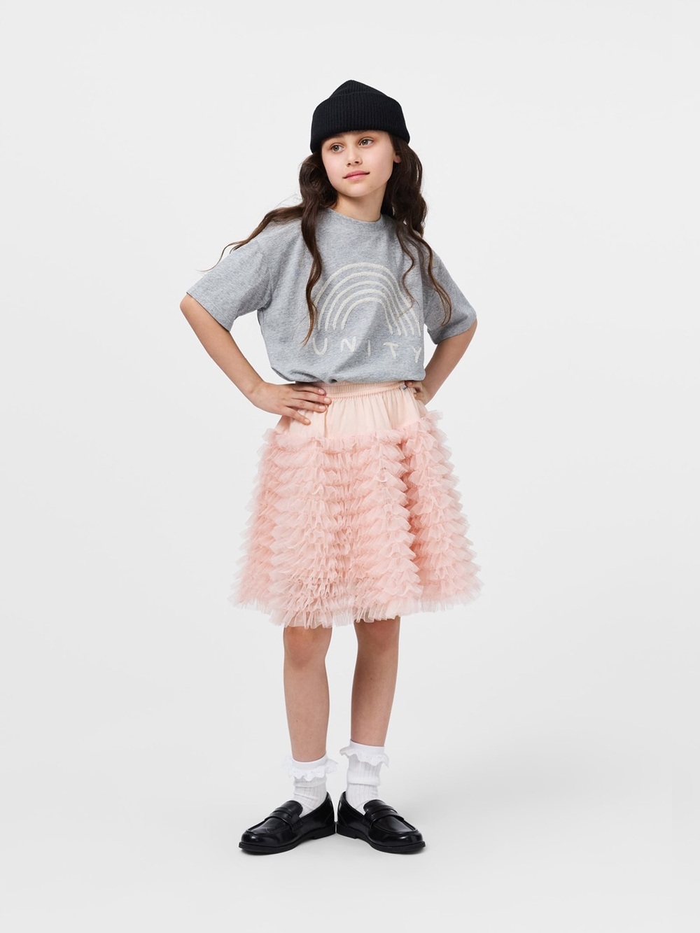 NWT Molo Tulle Layered Blissus Skirt, Petal Blush Pink, 7/8, MSRP $99